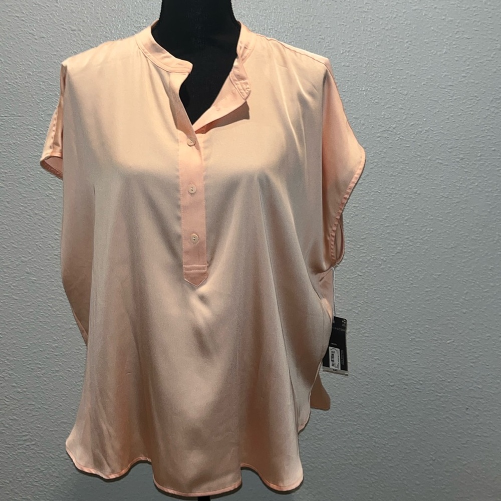 Beautiful color peach parfait, petite XXL Worthington blouse